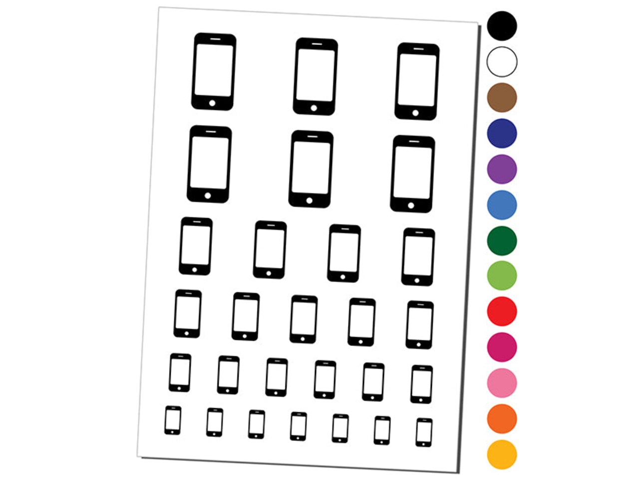 Mobile Tablet Phone Temporary Tattoo Water Resistant Fake Body Art Set Collection